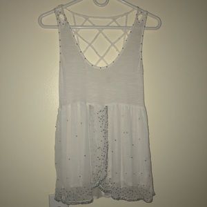 Free People Cage Back Sequin Top GORGEOUS! Sz Med